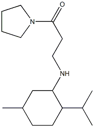 3-{[5-methyl-2-(propan-2-yl)cyclohexyl]amino}-1-(pyrrolidin-1-yl)propan-1-one 구조식 이미지