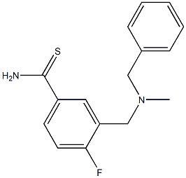 3-{[benzyl(methyl)amino]methyl}-4-fluorobenzenecarbothioamide 구조식 이미지