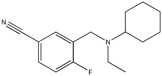 3-{[cyclohexyl(ethyl)amino]methyl}-4-fluorobenzonitrile 구조식 이미지