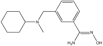 3-{[cyclohexyl(methyl)amino]methyl}-N'-hydroxybenzenecarboximidamide Structure
