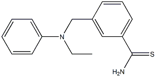 3-{[ethyl(phenyl)amino]methyl}benzene-1-carbothioamide 구조식 이미지