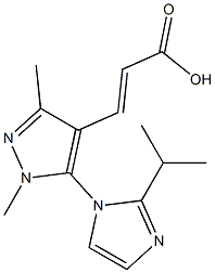 3-{1,3-dimethyl-5-[2-(propan-2-yl)-1H-imidazol-1-yl]-1H-pyrazol-4-yl}prop-2-enoic acid Structure