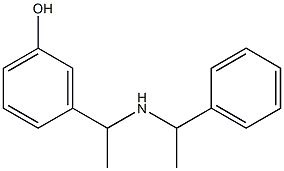 3-{1-[(1-phenylethyl)amino]ethyl}phenol 구조식 이미지