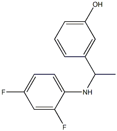 3-{1-[(2,4-difluorophenyl)amino]ethyl}phenol Structure