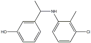 3-{1-[(3-chloro-2-methylphenyl)amino]ethyl}phenol 구조식 이미지