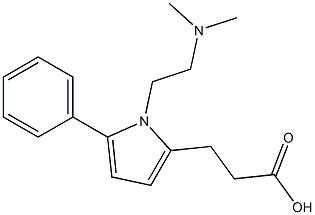 3-{1-[2-(dimethylamino)ethyl]-5-phenyl-1H-pyrrol-2-yl}propanoic acid 구조식 이미지