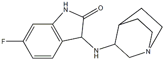 3-{1-azabicyclo[2.2.2]octan-3-ylamino}-6-fluoro-2,3-dihydro-1H-indol-2-one 구조식 이미지
