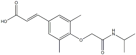 3-{3,5-dimethyl-4-[(propan-2-ylcarbamoyl)methoxy]phenyl}prop-2-enoic acid Structure