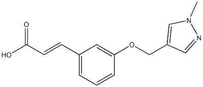 3-{3-[(1-methyl-1H-pyrazol-4-yl)methoxy]phenyl}prop-2-enoic acid 구조식 이미지