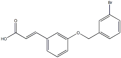 3-{3-[(3-bromophenyl)methoxy]phenyl}prop-2-enoic acid 구조식 이미지