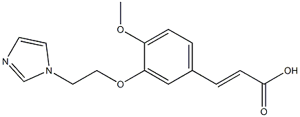 3-{3-[2-(1H-imidazol-1-yl)ethoxy]-4-methoxyphenyl}prop-2-enoic acid 구조식 이미지