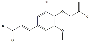 3-{3-chloro-4-[(2-chloroprop-2-en-1-yl)oxy]-5-methoxyphenyl}prop-2-enoic acid Structure