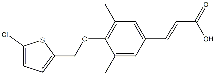 3-{4-[(5-chlorothiophen-2-yl)methoxy]-3,5-dimethylphenyl}prop-2-enoic acid Structure