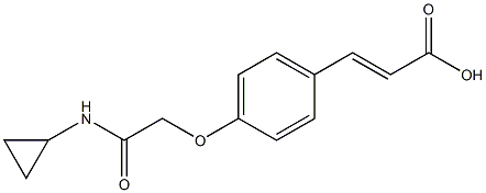 3-{4-[(cyclopropylcarbamoyl)methoxy]phenyl}prop-2-enoic acid 구조식 이미지
