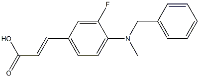 3-{4-[benzyl(methyl)amino]-3-fluorophenyl}prop-2-enoic acid 구조식 이미지