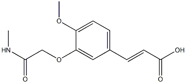 3-{4-methoxy-3-[(methylcarbamoyl)methoxy]phenyl}prop-2-enoic acid 구조식 이미지