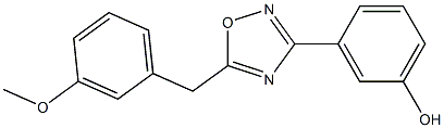 3-{5-[(3-methoxyphenyl)methyl]-1,2,4-oxadiazol-3-yl}phenol 구조식 이미지