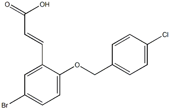 3-{5-bromo-2-[(4-chlorophenyl)methoxy]phenyl}prop-2-enoic acid 구조식 이미지