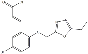 3-{5-bromo-2-[(5-ethyl-1,3,4-oxadiazol-2-yl)methoxy]phenyl}prop-2-enoic acid 구조식 이미지