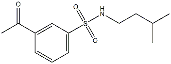 3-acetyl-N-(3-methylbutyl)benzene-1-sulfonamide Structure