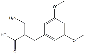 3-amino-2-[(3,5-dimethoxyphenyl)methyl]propanoic acid Structure