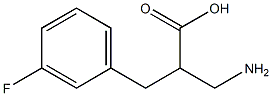 3-amino-2-[(3-fluorophenyl)methyl]propanoic acid 구조식 이미지