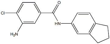 3-amino-4-chloro-N-(2,3-dihydro-1H-inden-5-yl)benzamide 구조식 이미지