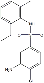 3-amino-4-chloro-N-(2-ethyl-6-methylphenyl)benzene-1-sulfonamide 구조식 이미지