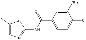 3-amino-4-chloro-N-(5-methyl-1,3-thiazol-2-yl)benzamide Structure