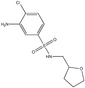 3-amino-4-chloro-N-(oxolan-2-ylmethyl)benzene-1-sulfonamide 구조식 이미지