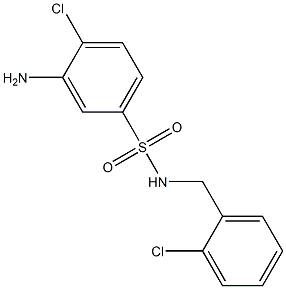 3-amino-4-chloro-N-[(2-chlorophenyl)methyl]benzene-1-sulfonamide 구조식 이미지