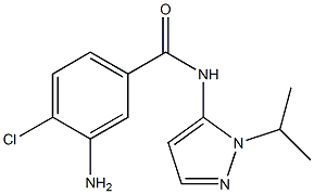 3-amino-4-chloro-N-[1-(propan-2-yl)-1H-pyrazol-5-yl]benzamide 구조식 이미지