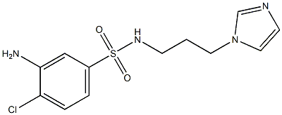 3-amino-4-chloro-N-[3-(1H-imidazol-1-yl)propyl]benzene-1-sulfonamide Structure