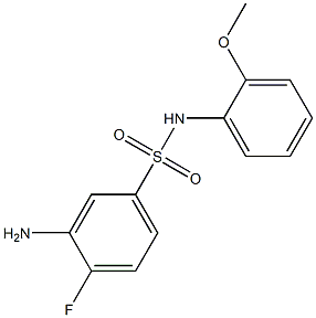 3-amino-4-fluoro-N-(2-methoxyphenyl)benzene-1-sulfonamide 구조식 이미지