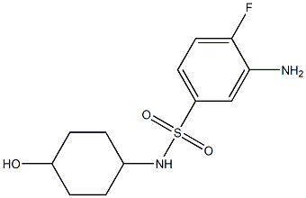 3-amino-4-fluoro-N-(4-hydroxycyclohexyl)benzene-1-sulfonamide Structure