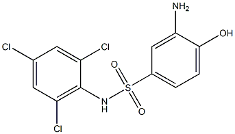 3-amino-4-hydroxy-N-(2,4,6-trichlorophenyl)benzene-1-sulfonamide 구조식 이미지