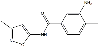 3-amino-4-methyl-N-(3-methyl-1,2-oxazol-5-yl)benzamide 구조식 이미지