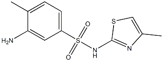 3-amino-4-methyl-N-(4-methyl-1,3-thiazol-2-yl)benzene-1-sulfonamide 구조식 이미지