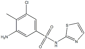 3-amino-5-chloro-4-methyl-N-(1,3-thiazol-2-yl)benzene-1-sulfonamide 구조식 이미지