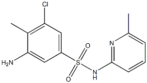 3-amino-5-chloro-4-methyl-N-(6-methylpyridin-2-yl)benzene-1-sulfonamide 구조식 이미지