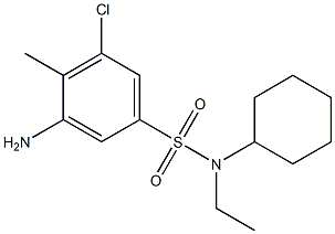 3-amino-5-chloro-N-cyclohexyl-N-ethyl-4-methylbenzene-1-sulfonamide 구조식 이미지