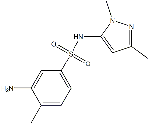 3-amino-N-(1,3-dimethyl-1H-pyrazol-5-yl)-4-methylbenzene-1-sulfonamide Structure