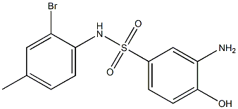 3-amino-N-(2-bromo-4-methylphenyl)-4-hydroxybenzene-1-sulfonamide 구조식 이미지