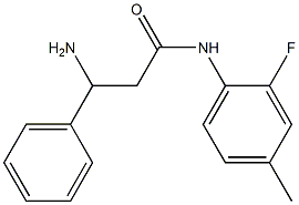 3-amino-N-(2-fluoro-4-methylphenyl)-3-phenylpropanamide Structure