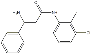 3-amino-N-(3-chloro-2-methylphenyl)-3-phenylpropanamide 구조식 이미지