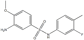 3-amino-N-(3-fluoro-4-methylphenyl)-4-methoxybenzene-1-sulfonamide 구조식 이미지