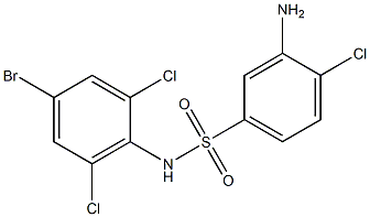 3-amino-N-(4-bromo-2,6-dichlorophenyl)-4-chlorobenzene-1-sulfonamide 구조식 이미지