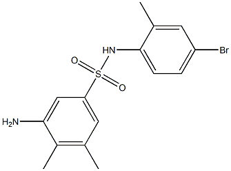 3-amino-N-(4-bromo-2-methylphenyl)-4,5-dimethylbenzene-1-sulfonamide Structure