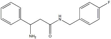 3-amino-N-(4-fluorobenzyl)-3-phenylpropanamide 구조식 이미지