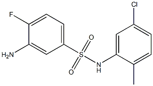 3-amino-N-(5-chloro-2-methylphenyl)-4-fluorobenzene-1-sulfonamide 구조식 이미지